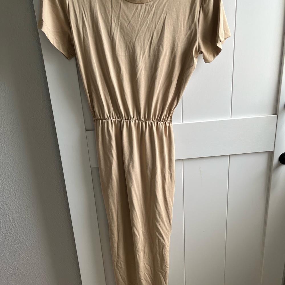 Elegant Tan Women's Dress